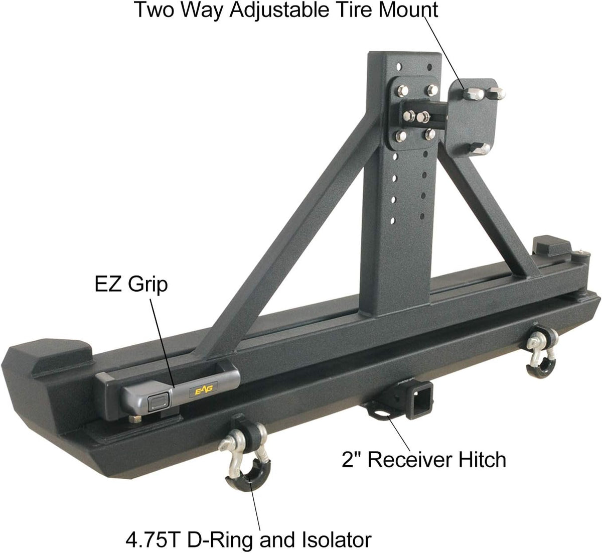 Steel Rear Bumper with Tire Carrier N7530