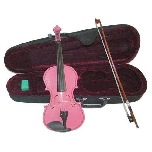 Pink 4/4 Full Size Violin with Case and Bow A355