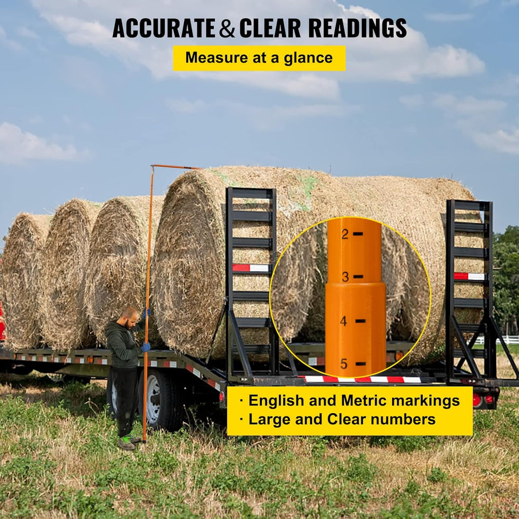 15' Fiberglass Truck Height Measuring Stick with Carrying Bag D10381