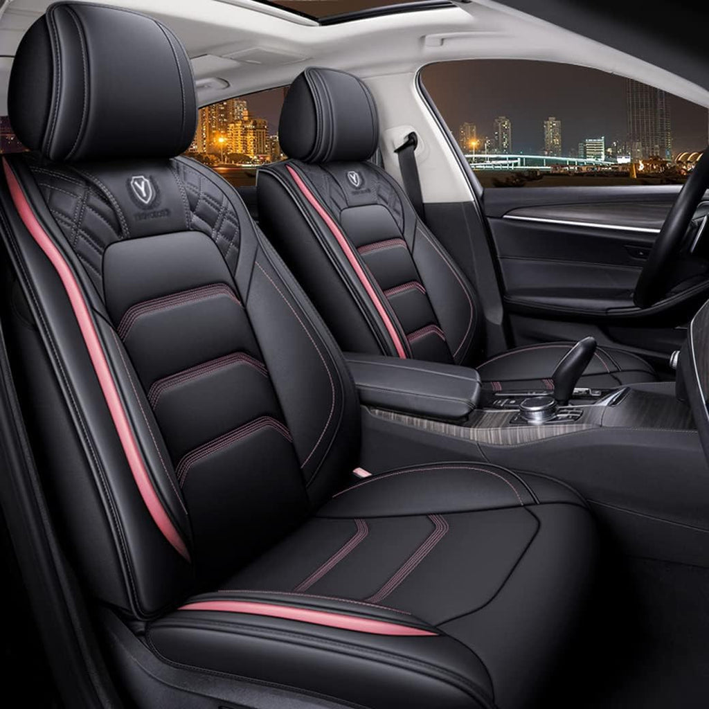 Leather Car Seat Covers 5 Seats Full Set S158