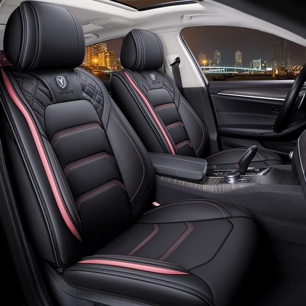 Leather Car Seat Covers 5 Seats Full Set S158