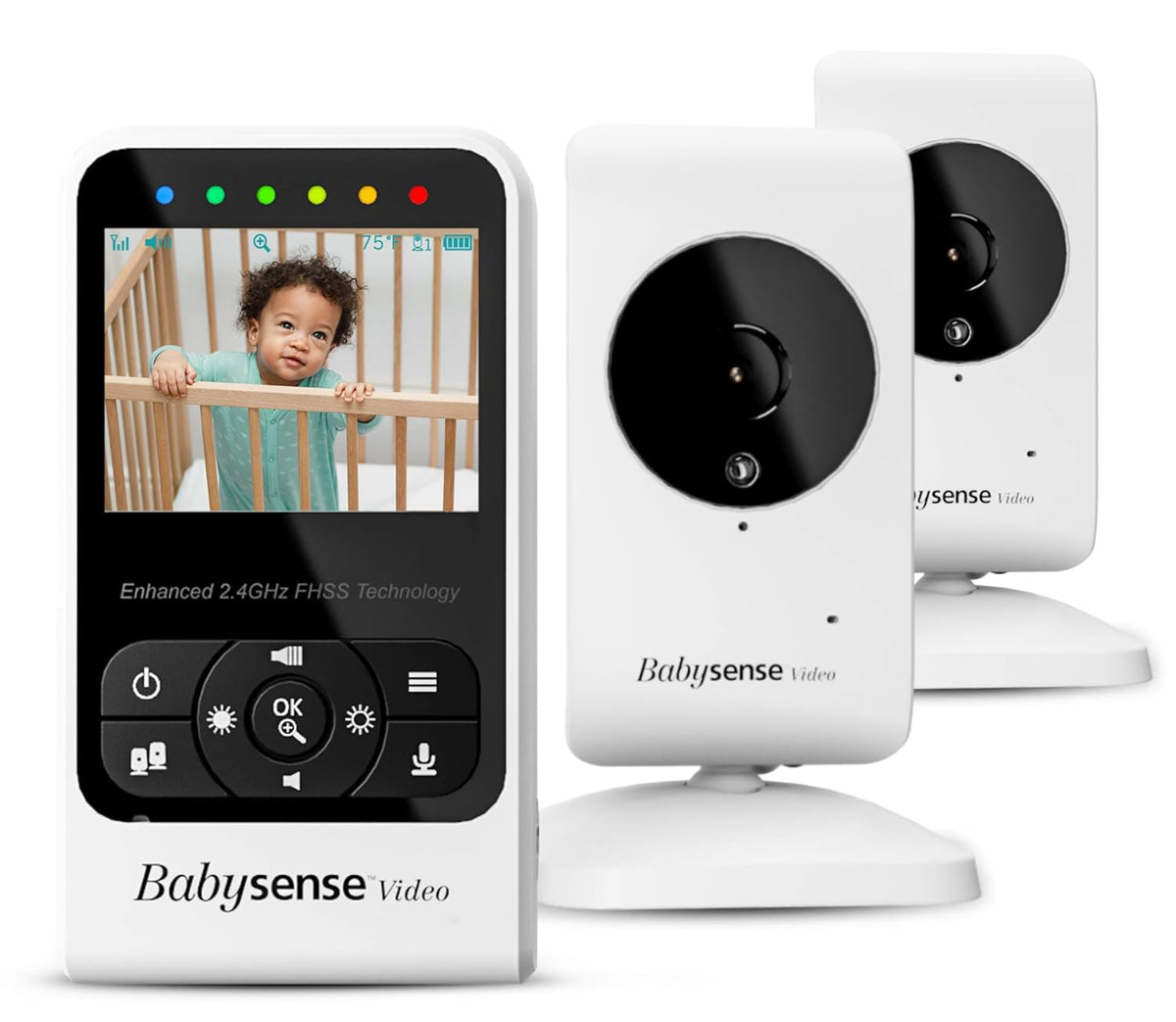 Video Baby Monitor with Camera and Audio, Two Cameras, Night Vision, Two Way Talk K46207