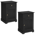 Black Wood Nightstand Set of 2 X574
