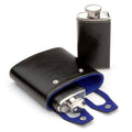 Black Leather Hip Flask N511060