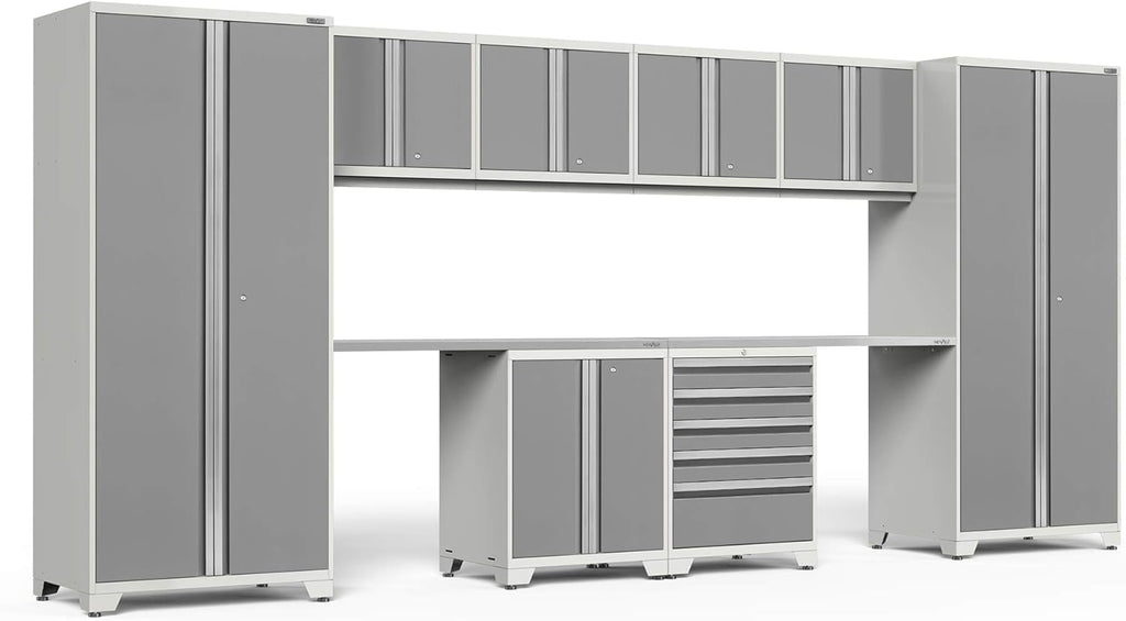 Gray 10 Piece Garage Cabinets F462