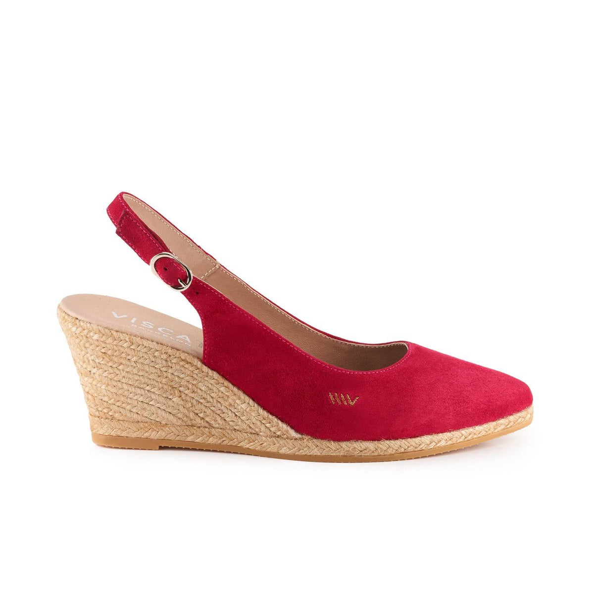 Suede Slingback Buckle Wedges H27505