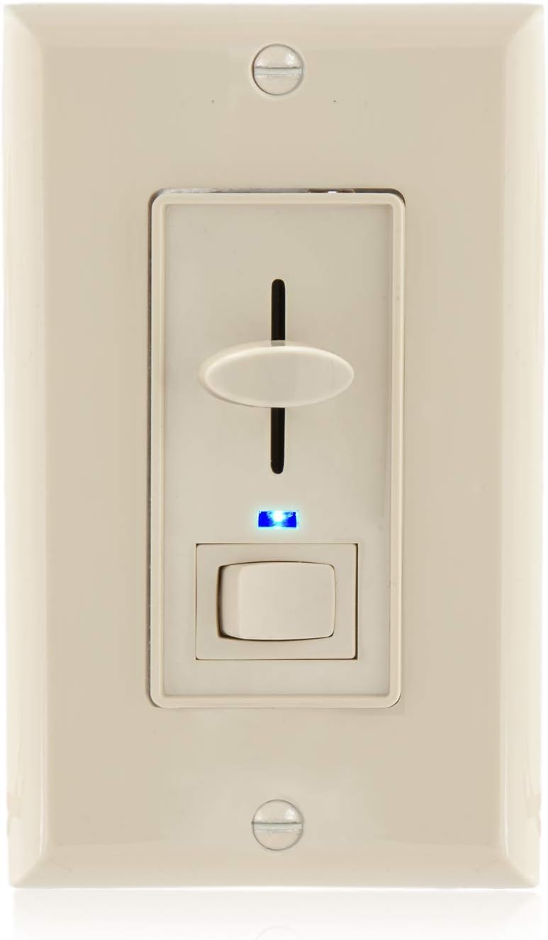 Dimmer Light Switch with Blue Indicator Light, 3-Way/Single Pole, Pack of 2 B3408