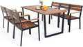 7 Piece Patio Dining Set with Acacia Wood Table Top P3969