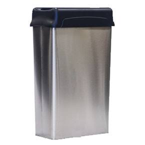 Stainless Steel 22 Gallon Wastebasket with Top K75643