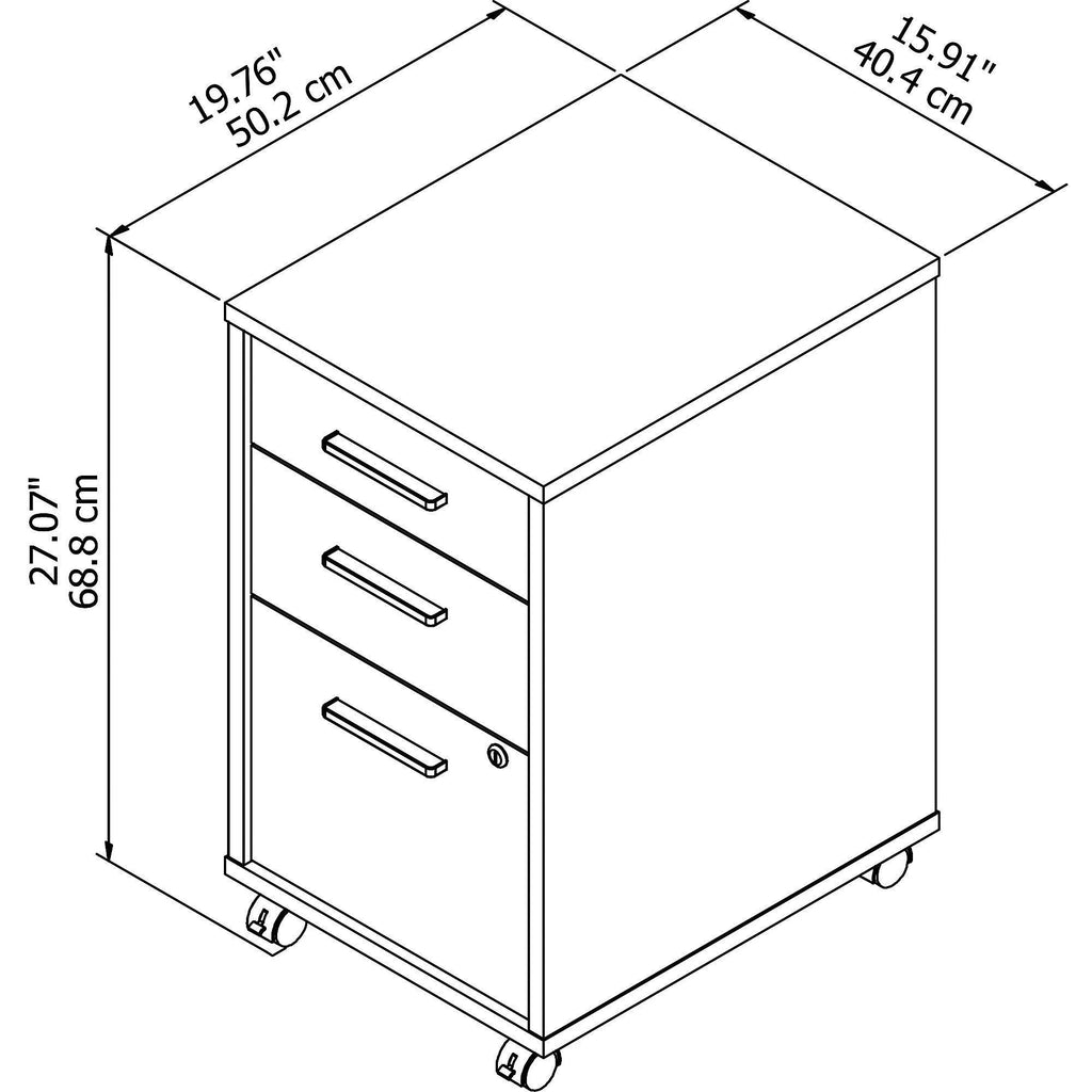 3 Drawer Mobile File Cabinet Q782