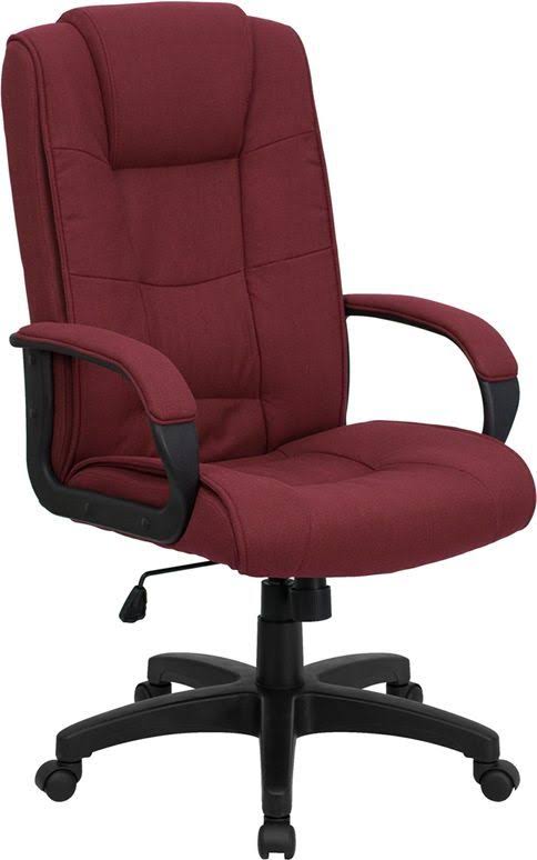 Burgundy Fabric Executive Office Chair I214809