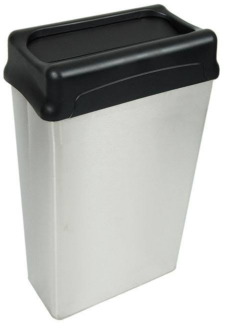 Stainless Steel 22 Gallon Wastebasket with Top K75643