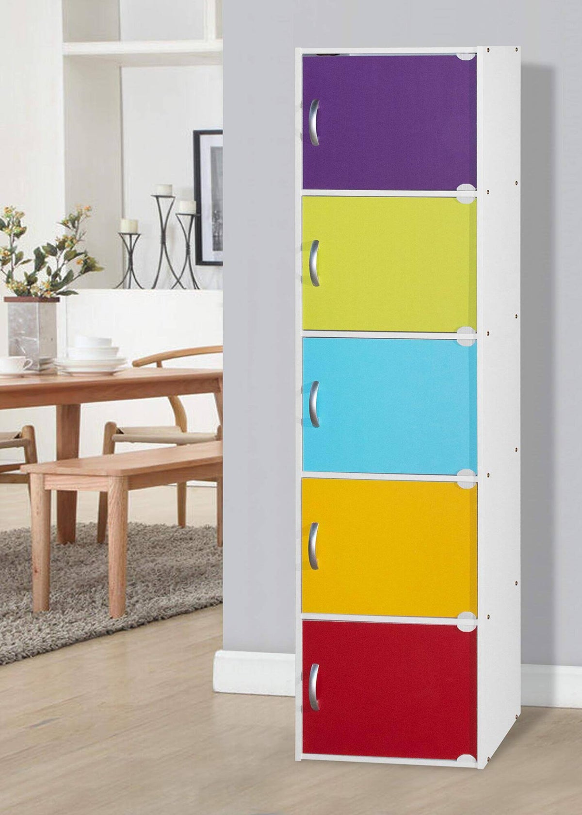 5 Door 5 Shelf Bookcase N65433