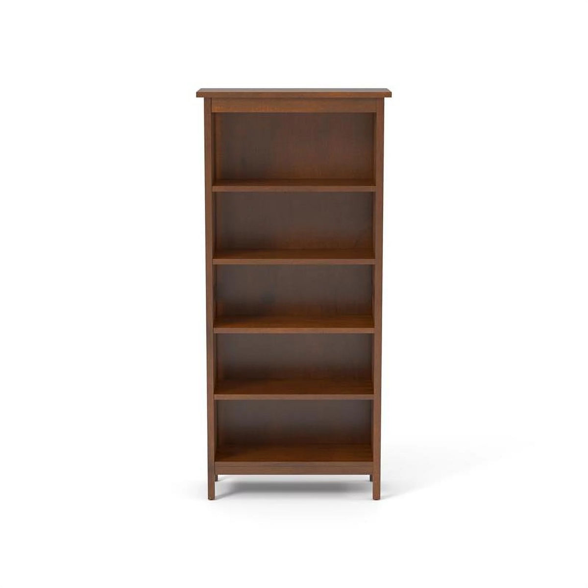 Antique Oak 5-Shelf Wood Bookcase X19607