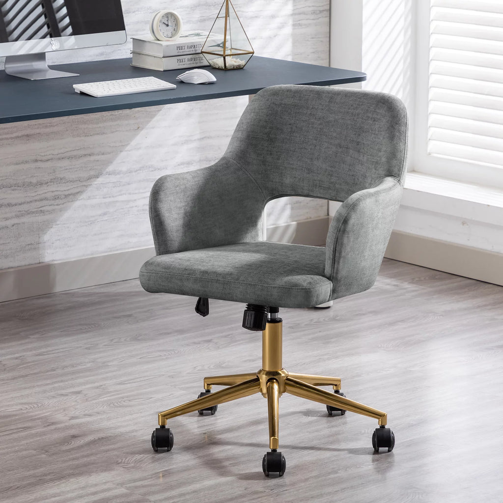 Cream Light Grey Fabric Office Chair P26948