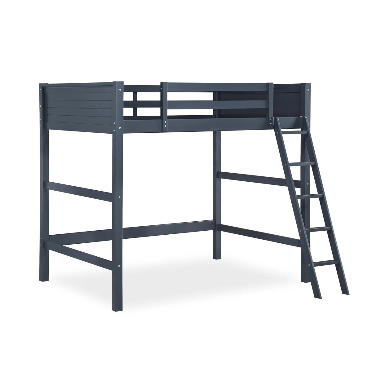 Full Size Loft Bed with Ladder, Black B80518
