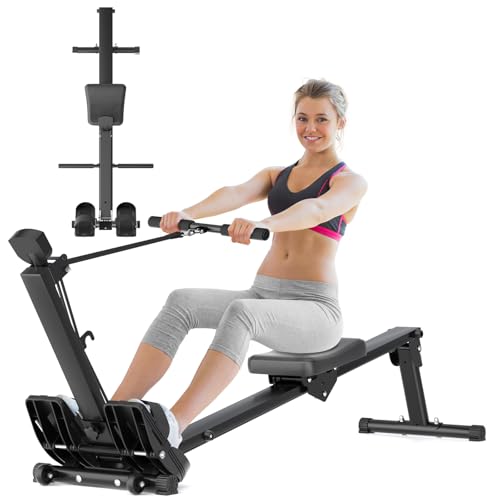 Foldable Rowing Machine with LCD Monitor U3829