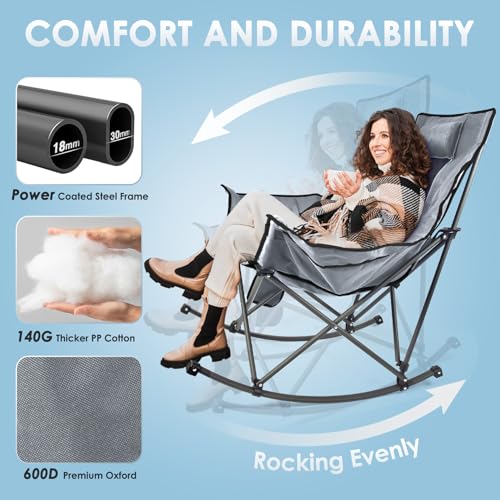 XL Oversized Heated Rocking Camping Chair R485