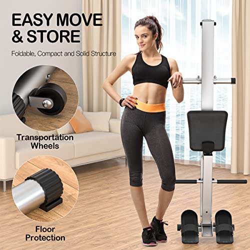 Foldable Rowing Machine with LCD Monitor U3829