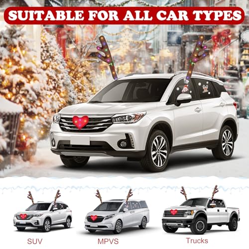 Christmas Reindeer Antlers for Cars With LED Lights W152