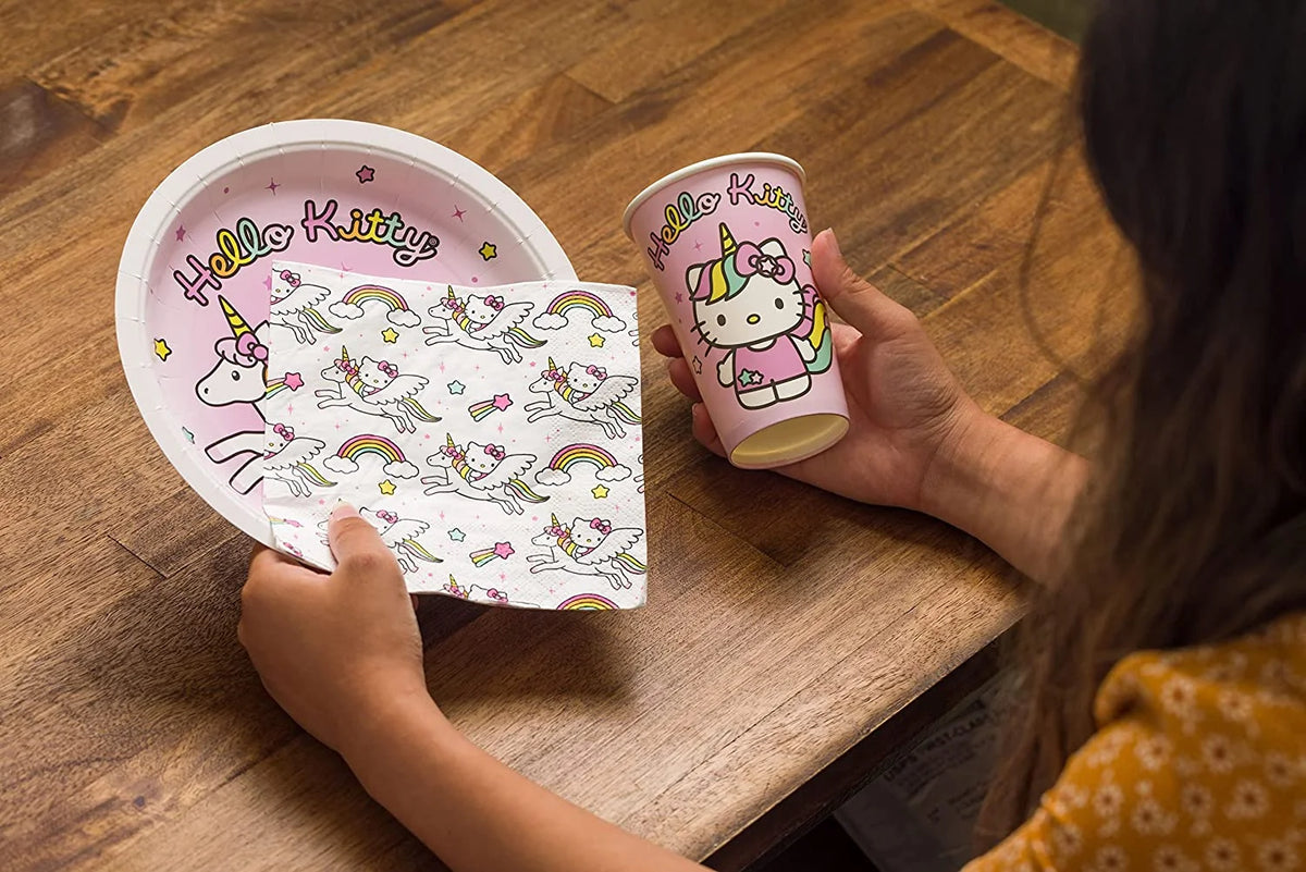 Paper Plates Cups Napkins Party Pack Set, 60 Piece H644891