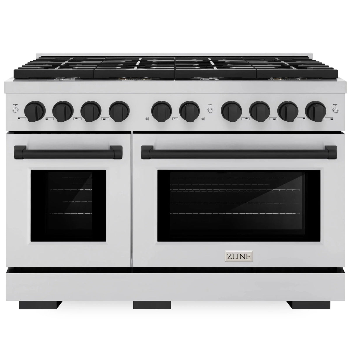 48 6.7 cu. ft. Double Oven Gas Range Stainless Steel Black Matte X403292