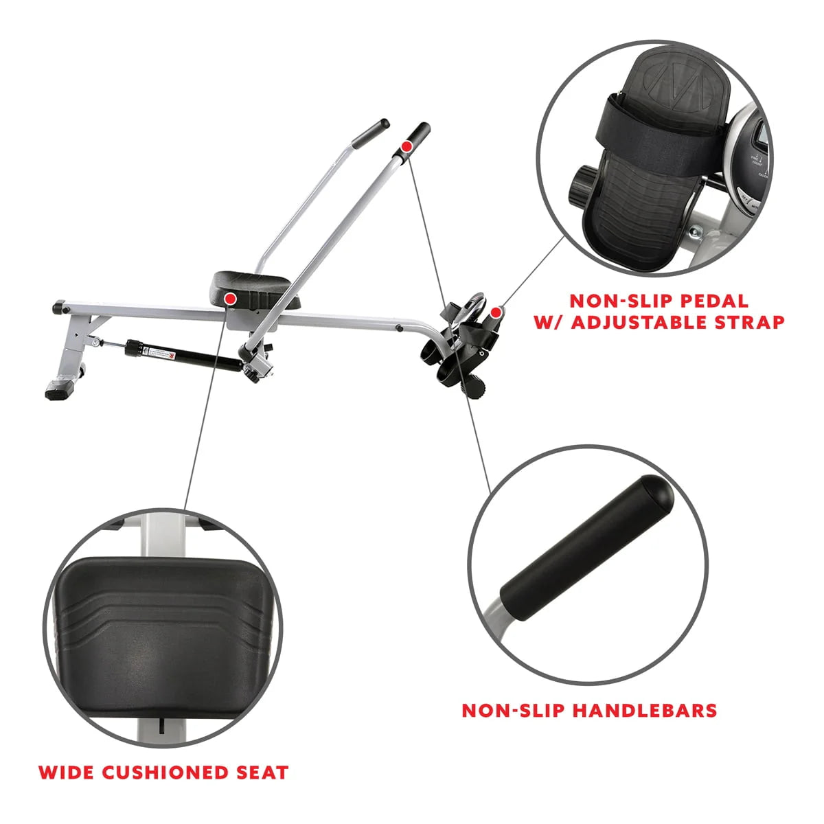Full Motion Hydraulic Cylinder LCD Monitor Rowing Machine Z142850