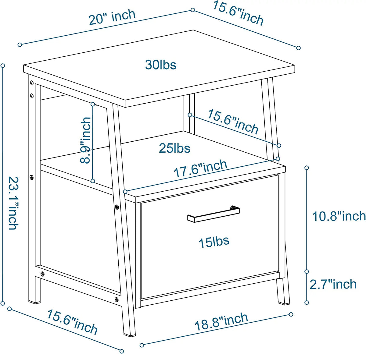 Smoky Oak End Table G26900
