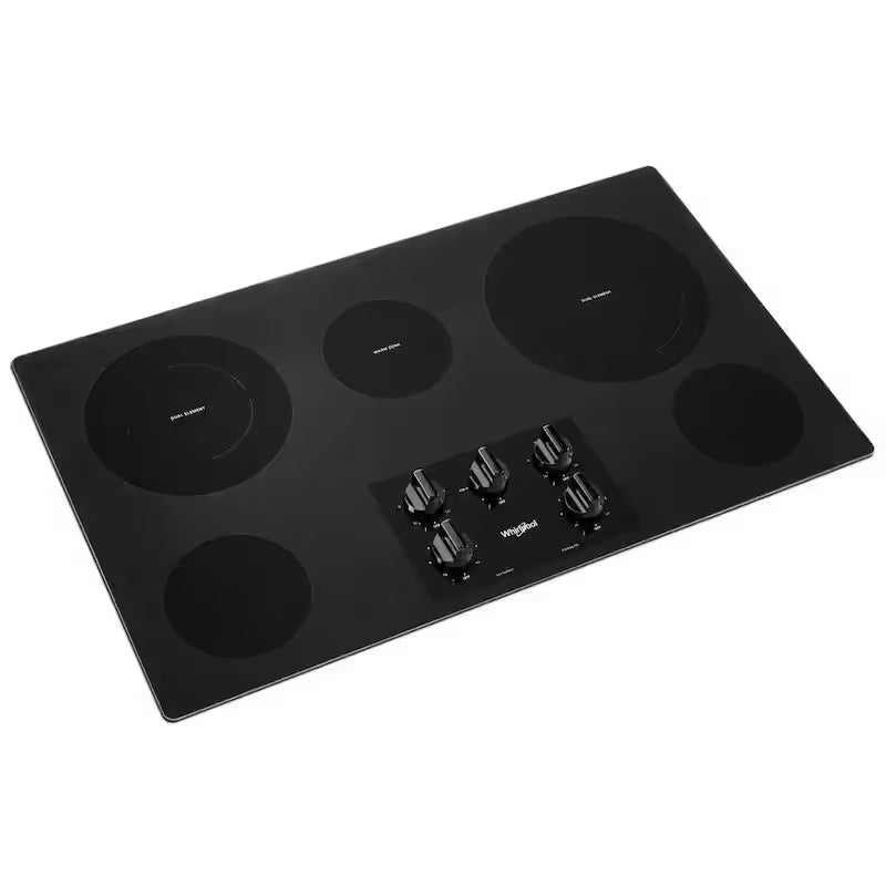36 in. Black Electric Ceramic Glass Cooktop with 5 Elements Y59379