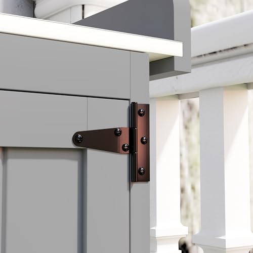 Outdoor Storage Cabinet with Metal Tabletop and Shelf K370422