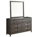 Gray 2-Piece Wood Dresser and Mirror S492810