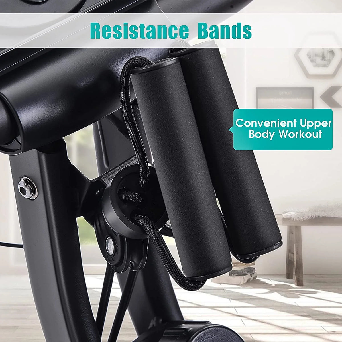 Folding Upright and Recumbent Stationary Exercise Bike with 10-Level Adjustable Magnetic Resistance P6763