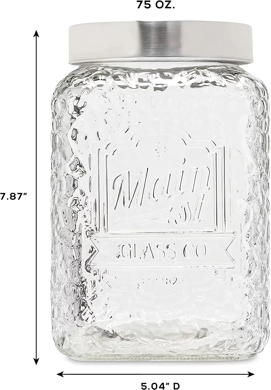 Clear Glass Storage Containers with Airtight Lid, Set of 3 C692