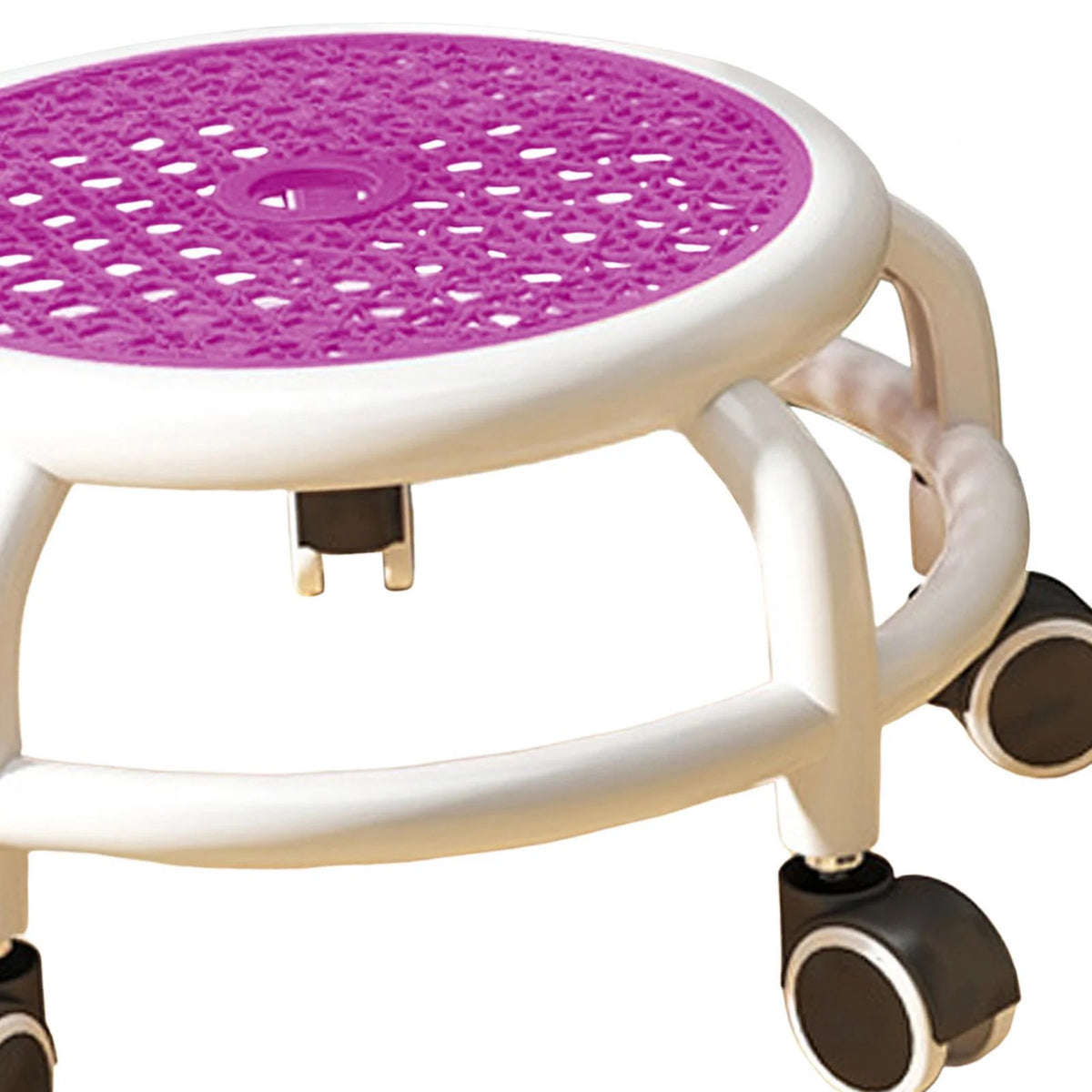 Violet Stool with Universal Wheels J45176