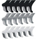 Anti Skid Non Slip Non Binding Crew Socks with Grips N227642
