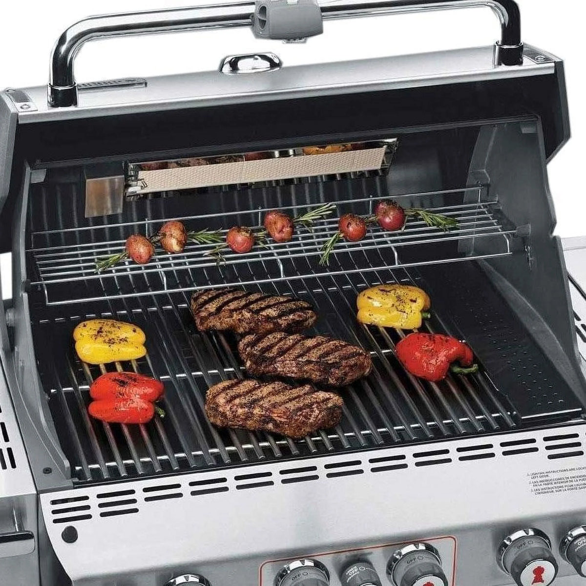 Black Propane Gas Grill with Rotisserie G562159