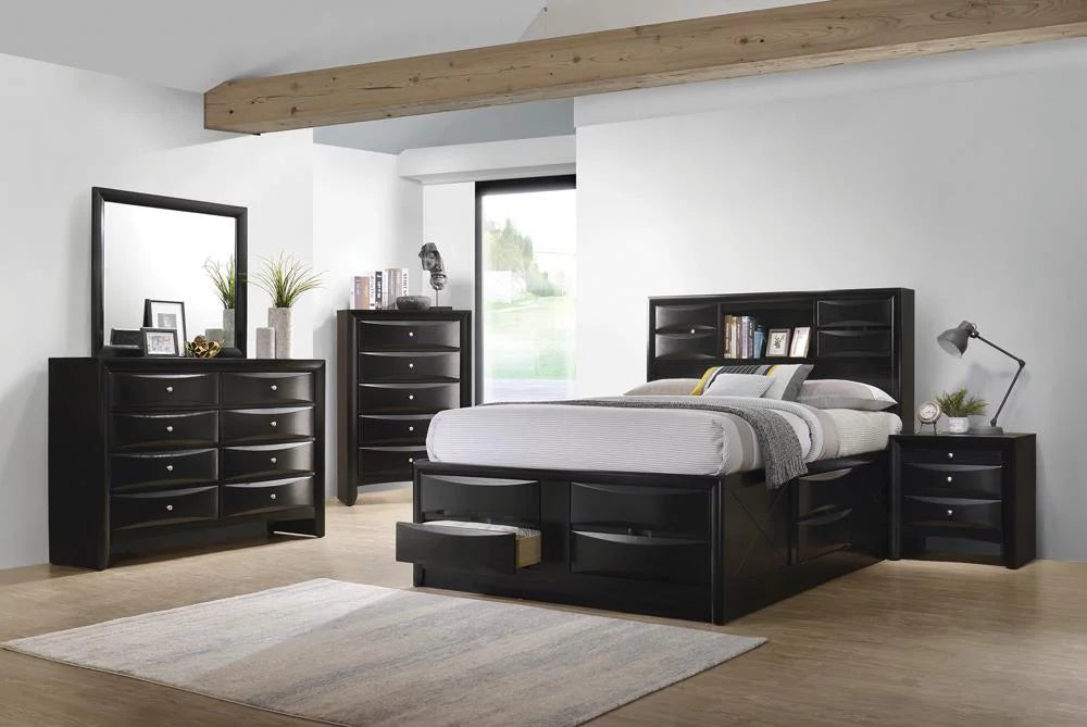 Black Eastern King Platform Storage Bed A269327