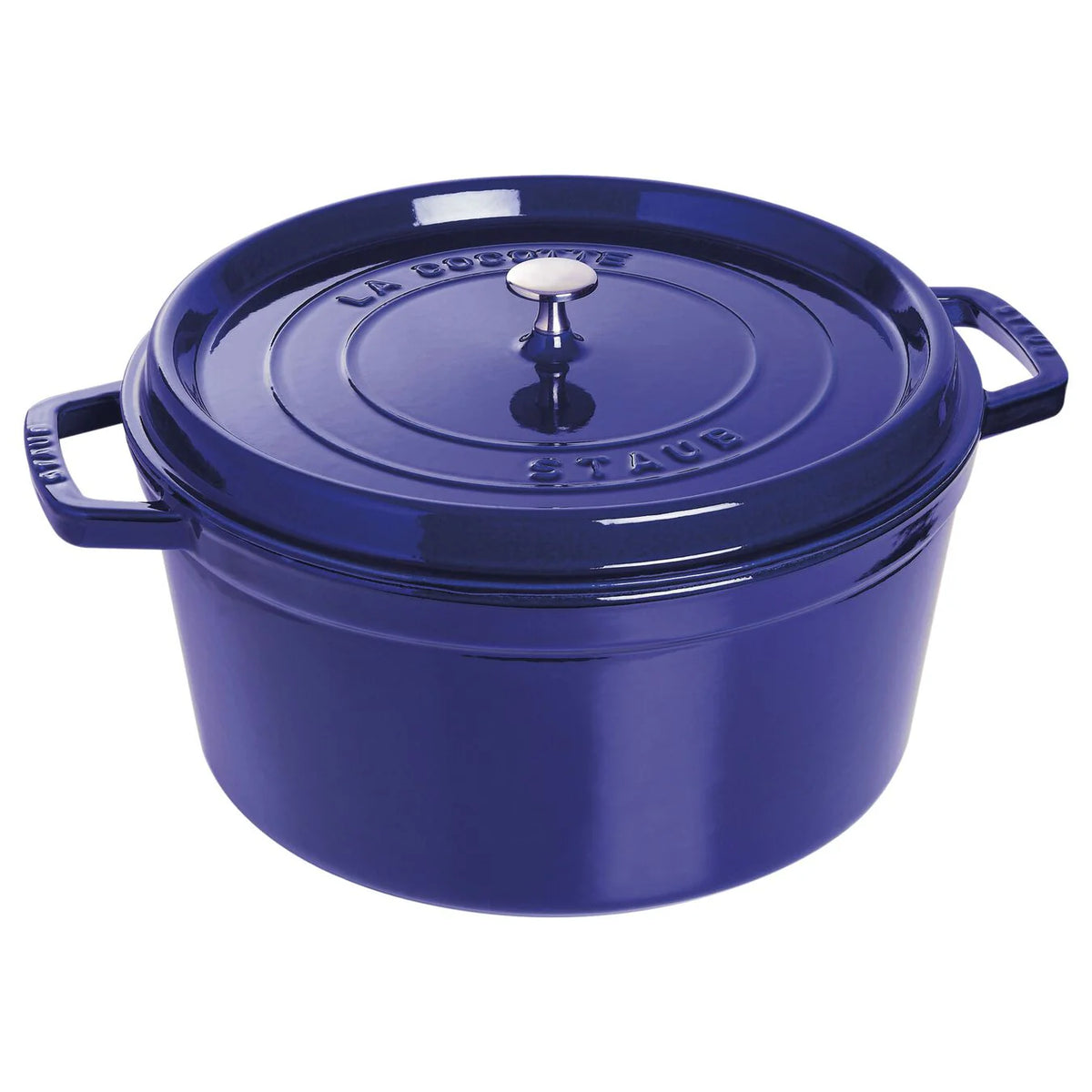 Dark Blue Cast Iron Round Dutch Oven X719569