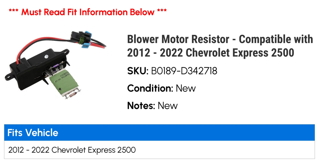 Blower Motor Resistor O68099