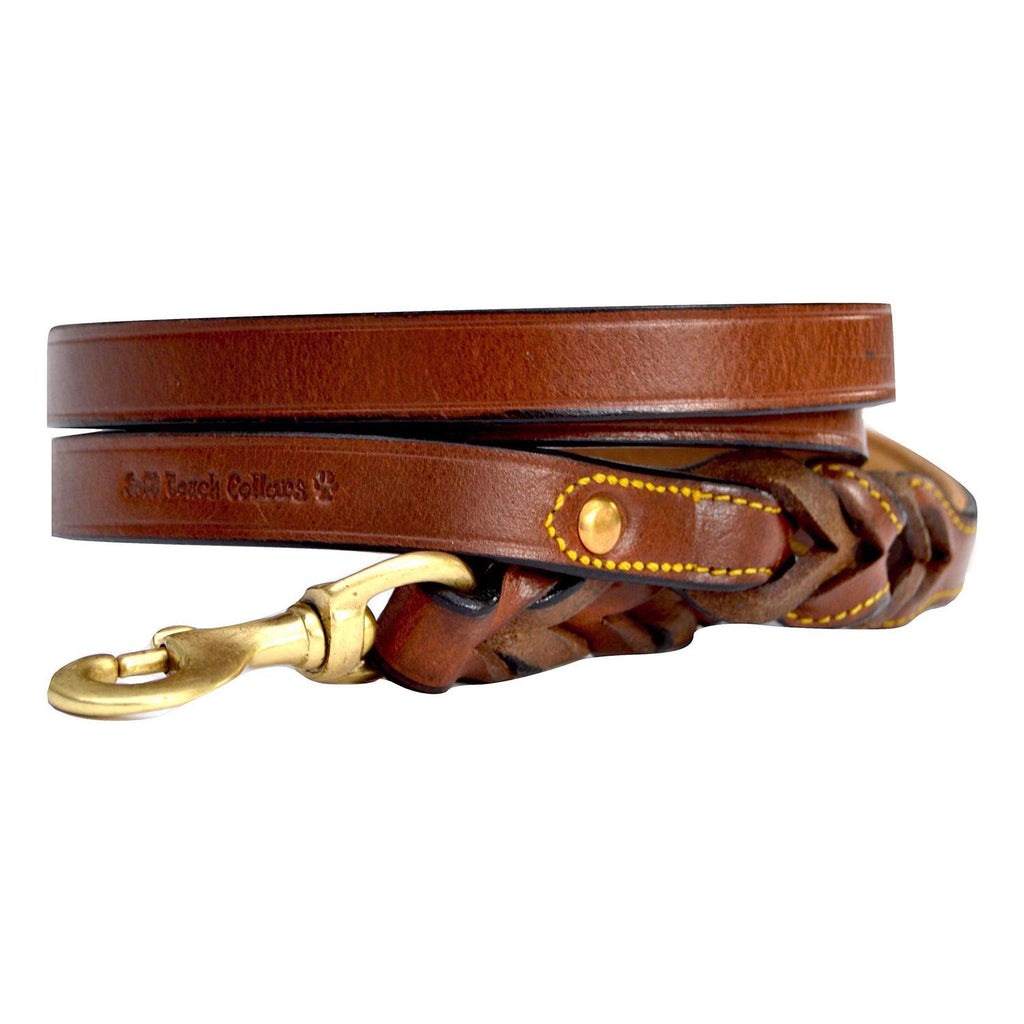Leather Braided Dog Leash I5840