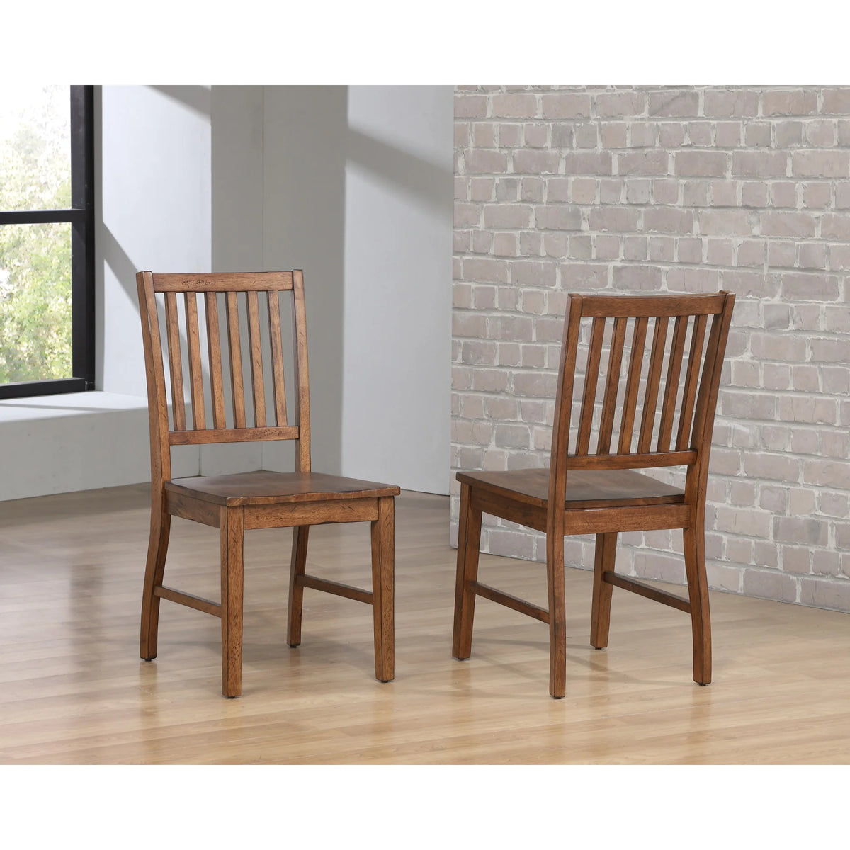 7-Piece Brown Wood Dining Set V50201