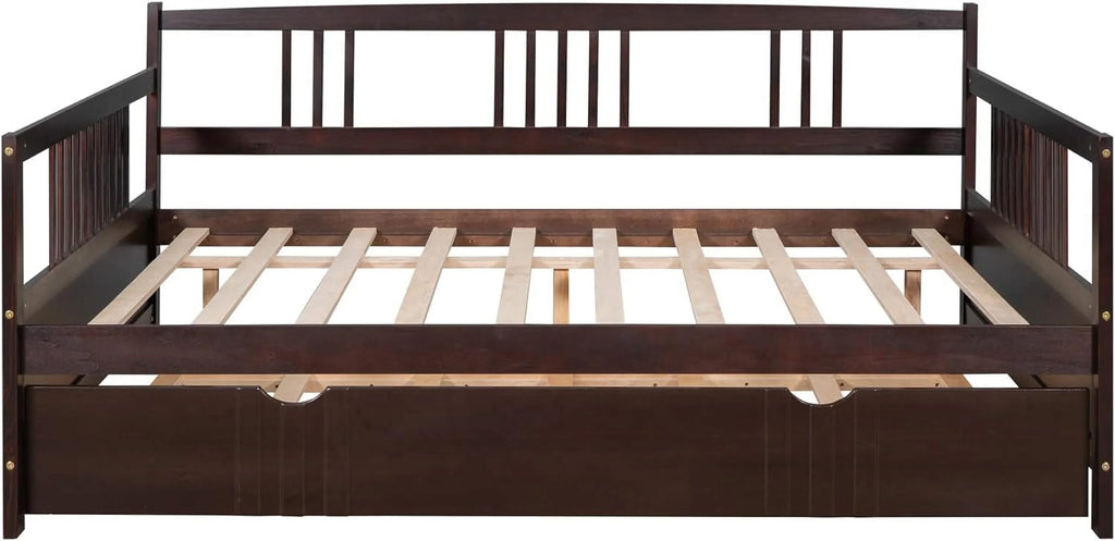 Full Size Wood Daybed with Twin Trundle T81061