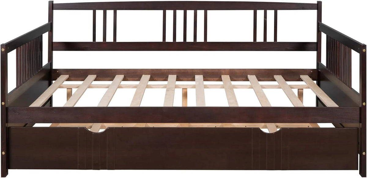 Full Size Wood Daybed with Twin Trundle T81061