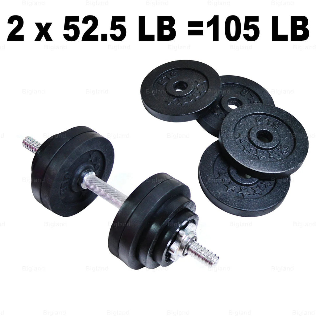 Adjustable Dumbbell Set 105 lbs Black Y4807