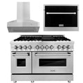 48 In. Dual Fuel Range, Range Hood, Microwave Oven X7379