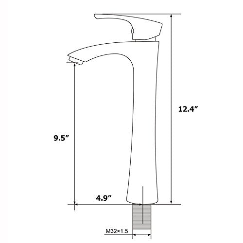 Black Vessel Sink Faucet Z8882