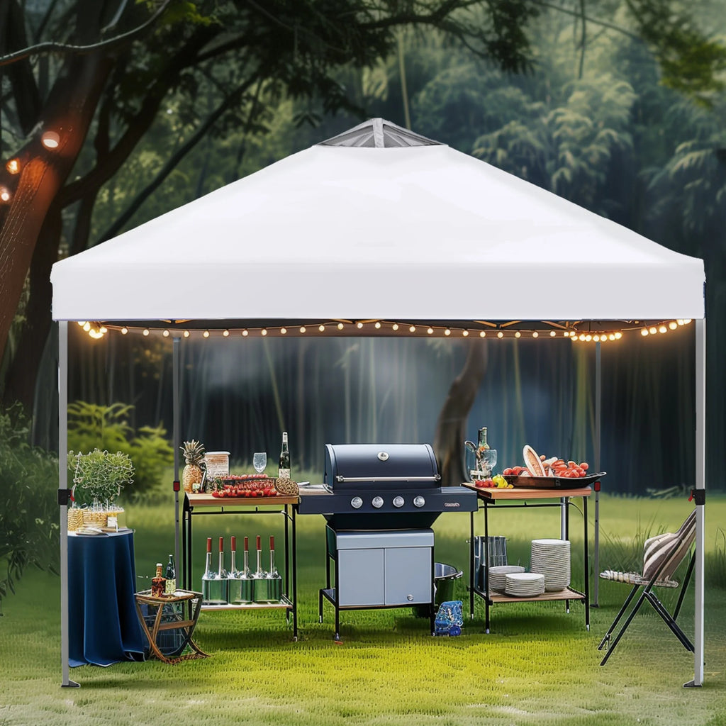 10'x 10' Pop up Canopy Tent with Roller Bag, Blue X9562