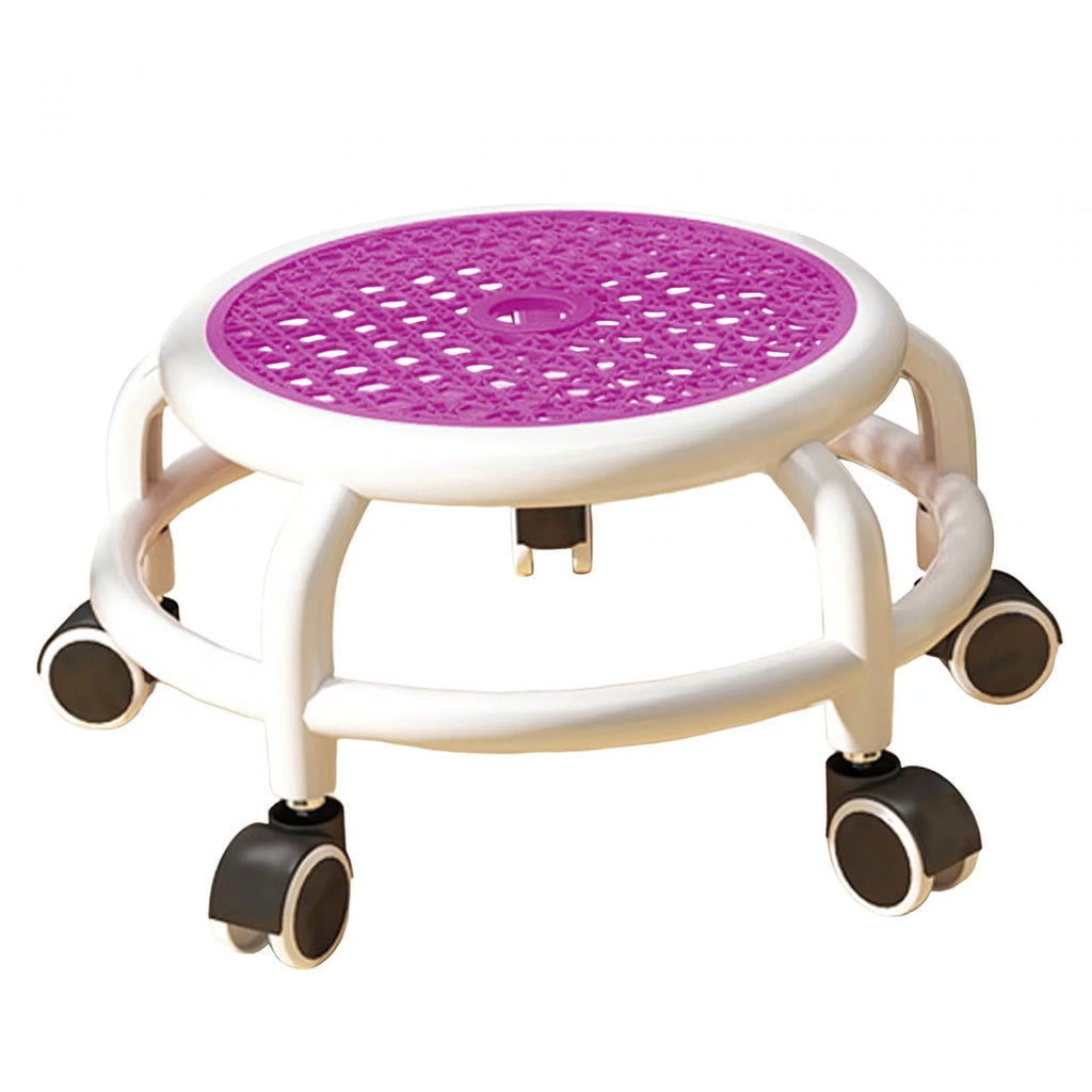 Violet Stool with Universal Wheels J45176
