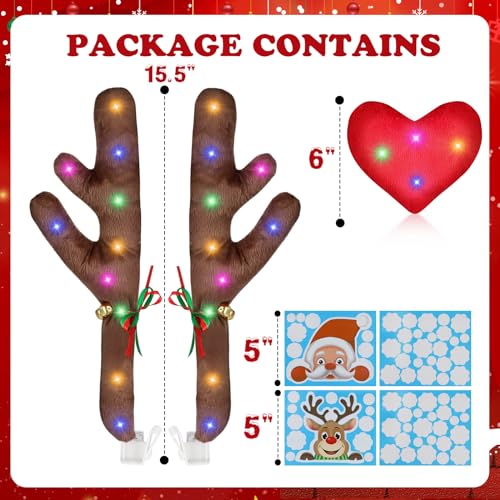Christmas Reindeer Antlers for Cars With LED Lights W152