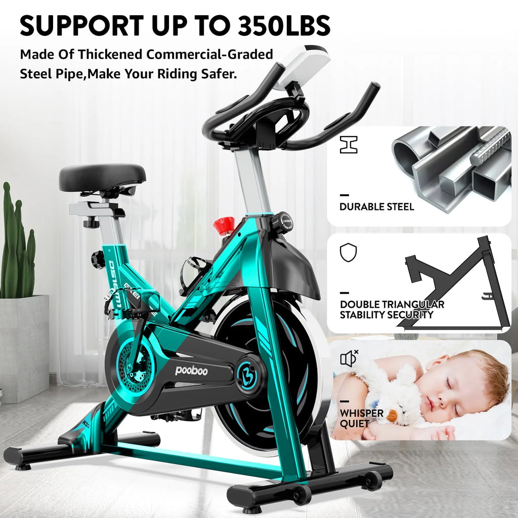 Indoor Cycling Bike Magnetic Stationary Exercise Bike 40lbs Flywheel Y758